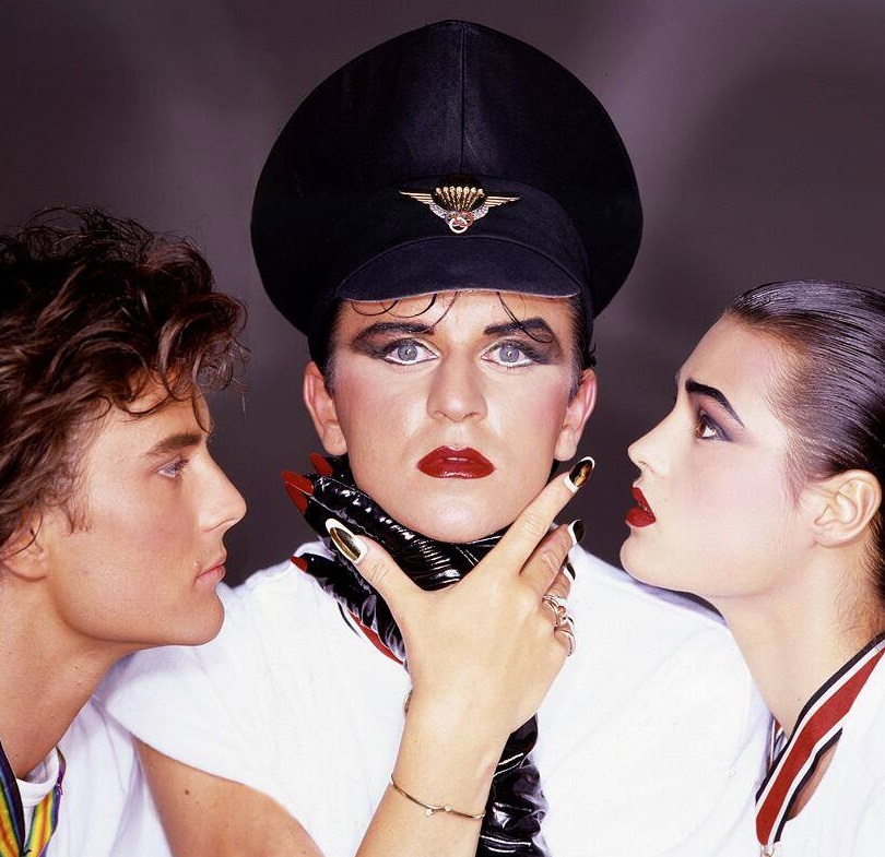 Steve Strange with Yasmin LeBon and Friend